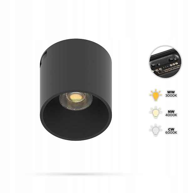 Spot reflektor 6W D68 Slim Track FiberFLEX 24VDC 3CCT 3000K,4000K,6000K