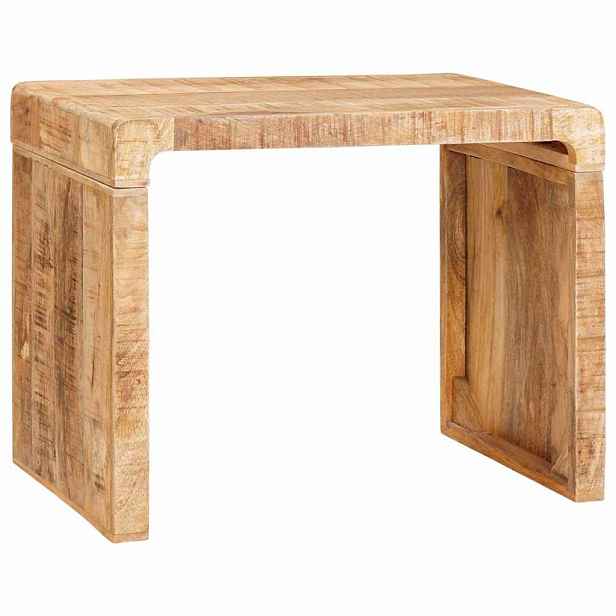 vidaXL Odkládací stolek Hnědá 60 x 35 x 46 cm Masivní mangové dřevo