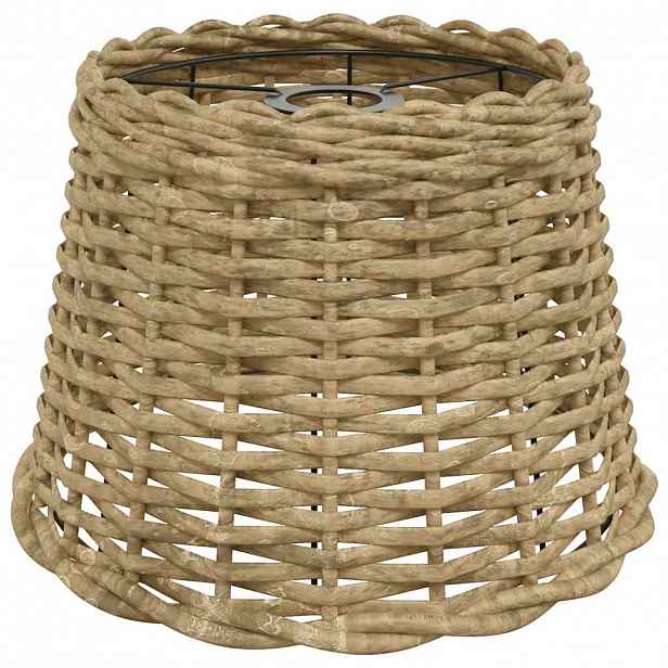 vidaXL Stínidlo na lustr hnědé Ø 30 x 20 cm proutěné