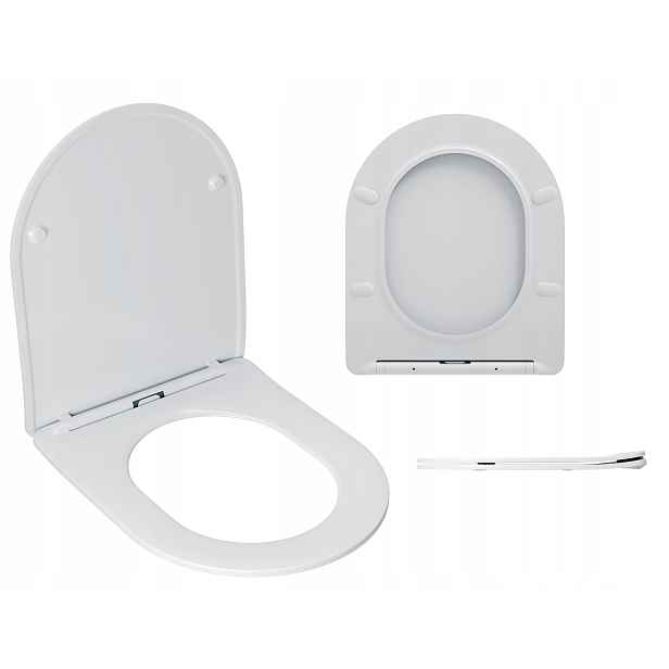Wc Sedátko Polypropylen Slim Pomalu Padací Odepínací Bílé Sopra