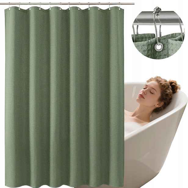Závěs 180*200CM Do Sprchy Ke Koutu Do Vany Proti Plísním Háčky
