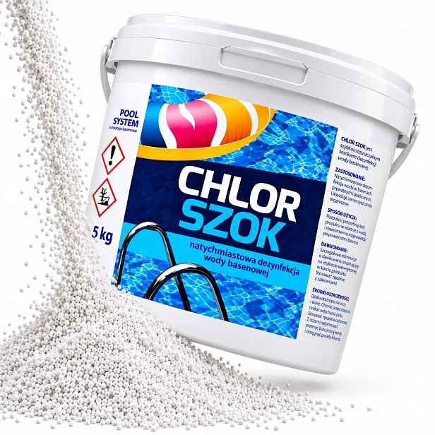 Bazénová Chemie Chlor Šok 5 Kg Granule Do Bazénu Na Zakalenou Bazénovou Vodu