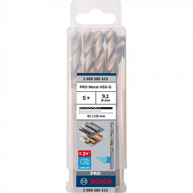 Bosch - Sada vrtáků do kovu, 9,1x125 mm, 5 ks 2608585515