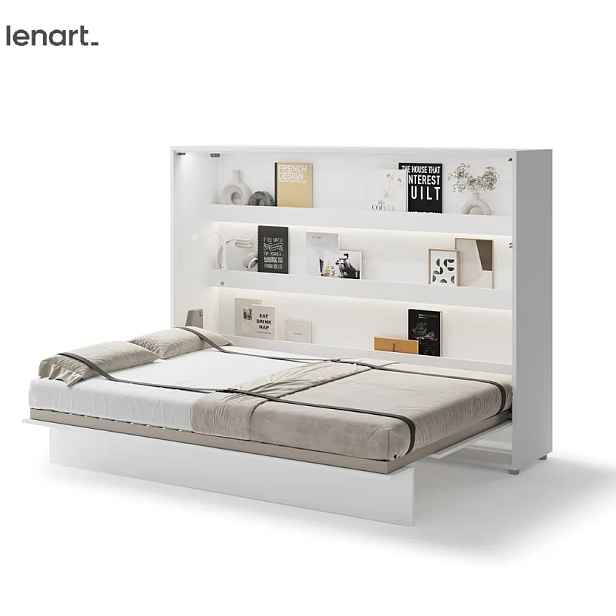 Dig-net nábytek Sklápěcí postel Lenart BED CONCEPT BC-04 bílá | 140 x 200 cm