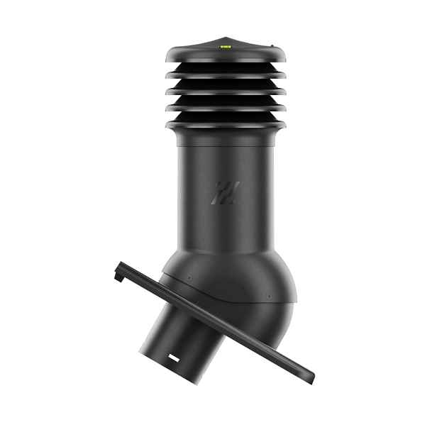 Větrací komín HiVent pro cementovou střešní krytinu Planum 125 mm, černý