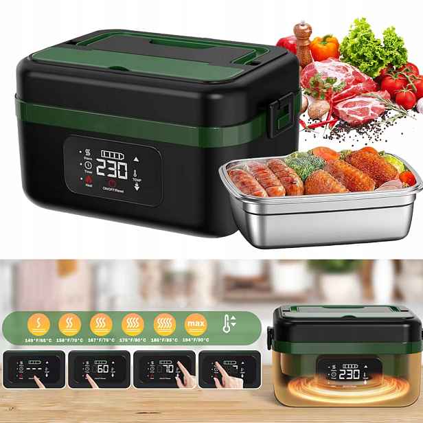 Elektrický Obědový Box 1000 ML Pro Dospělé, Vyhřívaná Nádoba Na Jídlo
