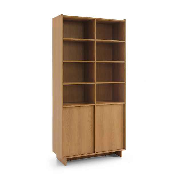 MASSENO KNIHOVNA ZENITH, 98/201/39 cm, hnědá