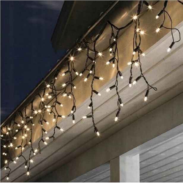 Rampouchy 500 Led Závěs Venkovní Osvětlení Teplá Bílá 24m Silné Diody