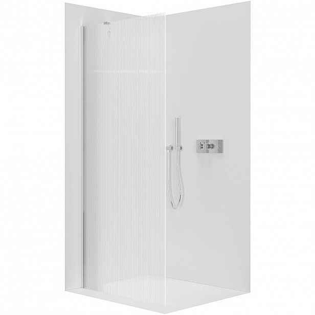 Sprchová zástěna Walk-in Onyx Y L/P - 8 mm - chrom, rýhované sklo - 60x200 cm
