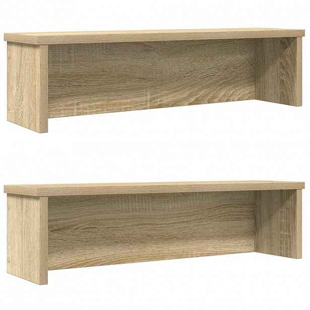 vidaXL kuchyňské regály stohovatelné 2 pcs dub sonoma 60x15x16 cm
