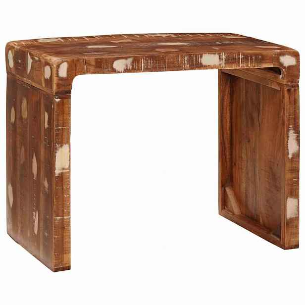 vidaXL Odkládací stolek Hnědá 60 x 35 x 46 cm Masivní obnovované dřevo