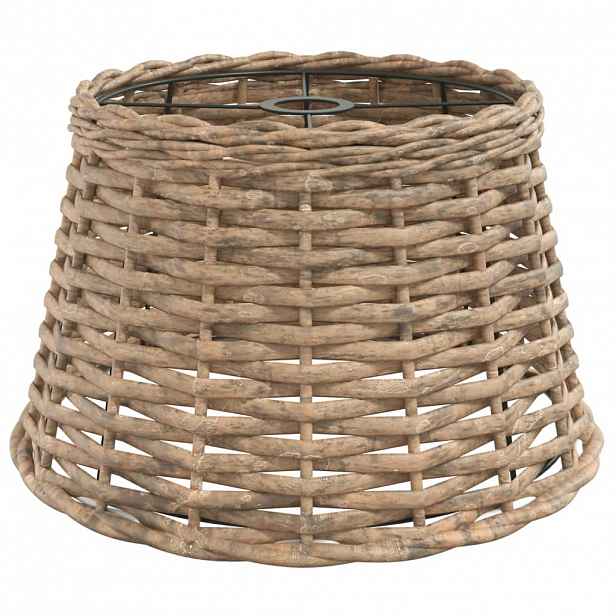 vidaXL Stínidlo na lustr hnědé Ø 38 x 23 cm proutěné