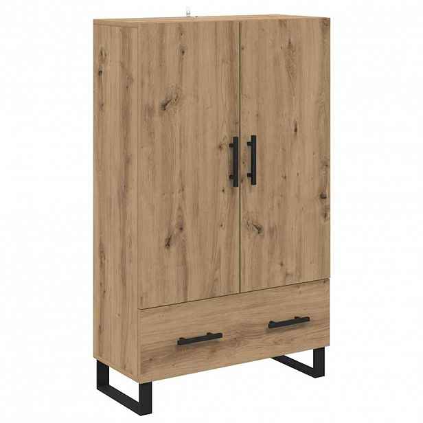 vidaXL Vysoký bufet Artisanový dub 69,5 x 30 x 115 cm Kompozitní dřevo