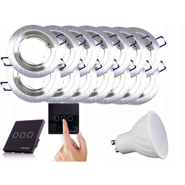 Sada Halogenová Led objímka 14x Vypínač Žárovky