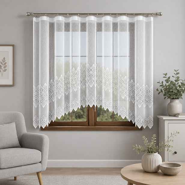 Dekorační žakárová záclona s řasící páskou KAREN 180 bílá 300x180 cm MyBestHome