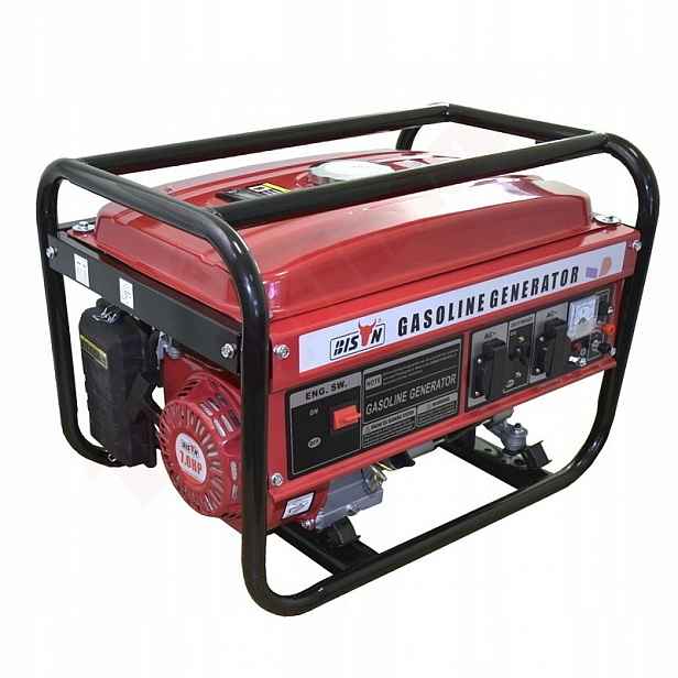 Elektrocentrála 3000W Generátor Dolpima Jednofázový 7KM 3kW Avr Měď