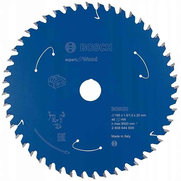 Karbidový pilový kotouč Expert for Wood 165x1,5x20 mm 48 zubů Bosch