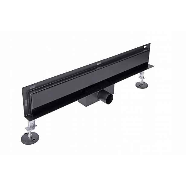 Lineární Odtok Nástěnný 90 CM Černý 2v1 Pod Dlažbu Bw-tech