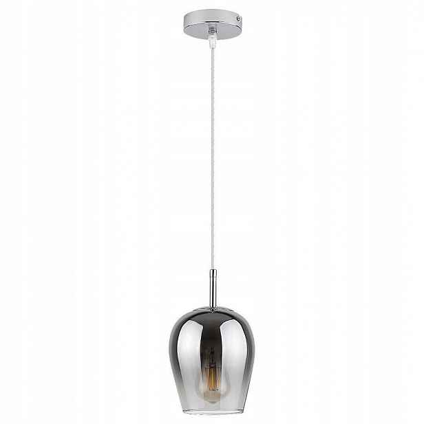 Samostatná kouřová závěsná lampa nad stůl, chrom