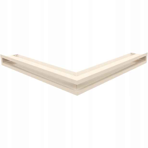 Ventilační mřížka krbová Luft rohová 56x56x6 krémová Slim