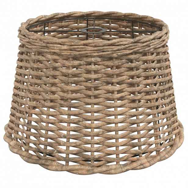 vidaXL Stínidlo na lustr hnědé Ø 45 x 28 cm proutěné