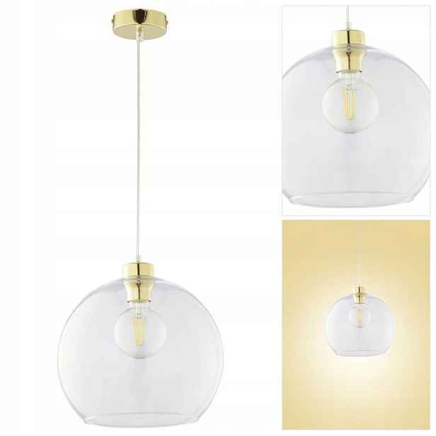 Závěsná lampa zlatá Cubus, moderní design, rozptýlený lesk Tk Lighting