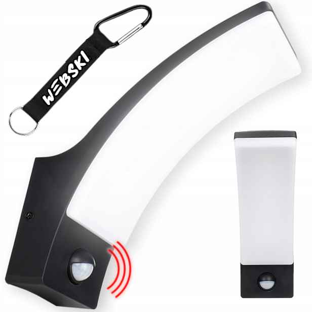 Lampa Led 12W IP65 Nástěnné svítidlo se senzorem pohybu soumraku