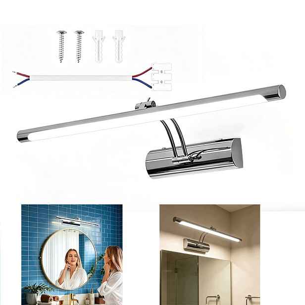 Nástěnné svítidlo 10W Led Koupelnové nástěnné svítidlo Nad Zrcadlo 55 cm, voděodolné