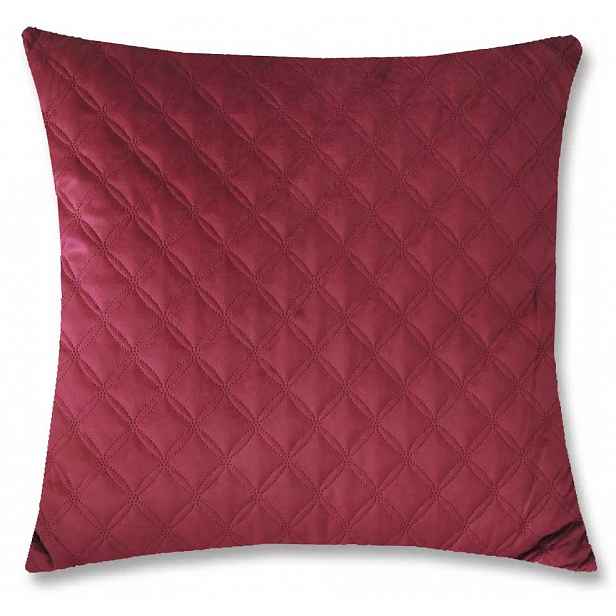 Dekorační polštář Christene 45x45 cm, vínový s kosočtverci