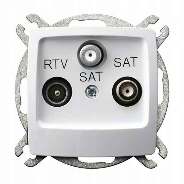 Ospel Karo bílý zásuvka RTV-2xSAT GPA-S2S/m/00