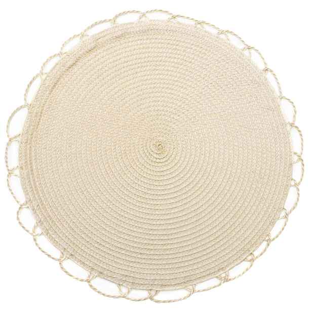 Prostírání kulaté TÝNKA béžová Ø 38 cm Mybesthome