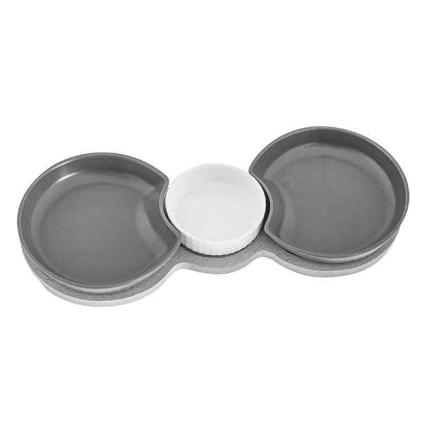Set 3 servírovacích misek s podnosem Villa Altachiara Yin&Yang, 38 x 16,5 cm