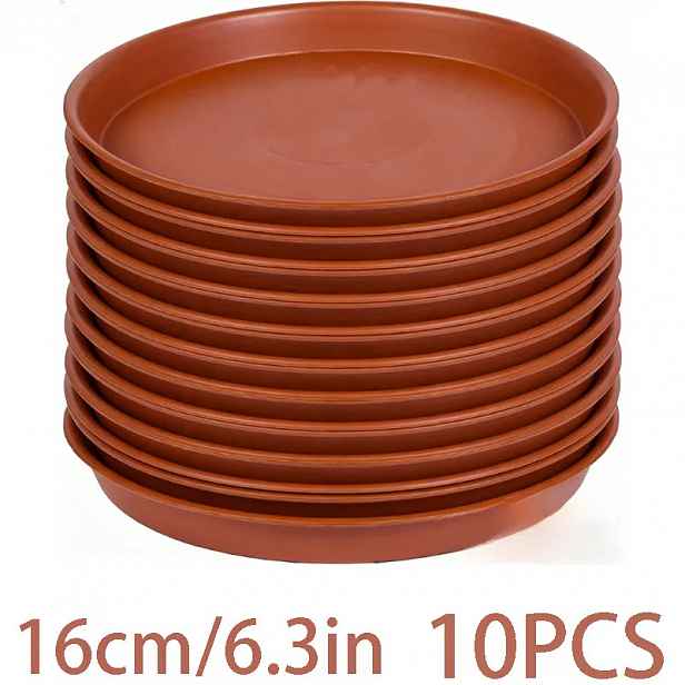 TEMU 10 ks 16 cm Podnos pod květináč Zesílený plastový kulatý vnitřní podnos na vodu pro květináče Pothos Sukulent Terakotový květináč Speciální