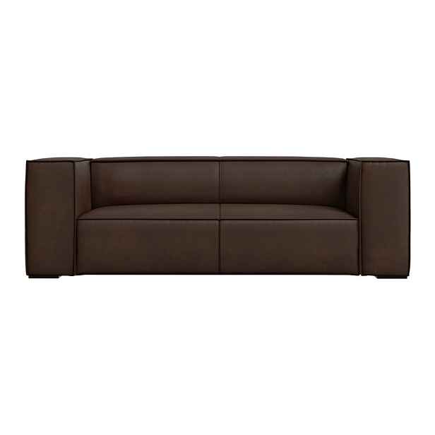 Tmavě hnědá kožená pohovka 212 cm Madame – Windsor & Co Sofas