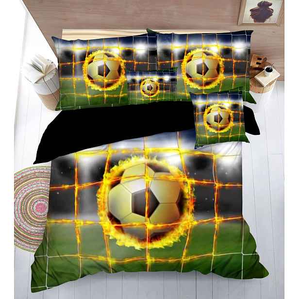 TP Sedmidílná sada hebkého povlečení se vzorem 140x200+70x90 - Golden Ball