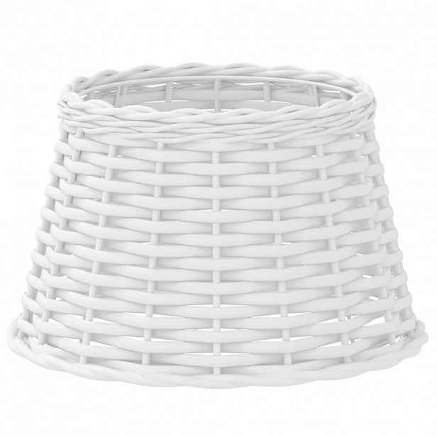 vidaXL Stínidlo lampy bílé Ø 38 x 23 cm proutěné