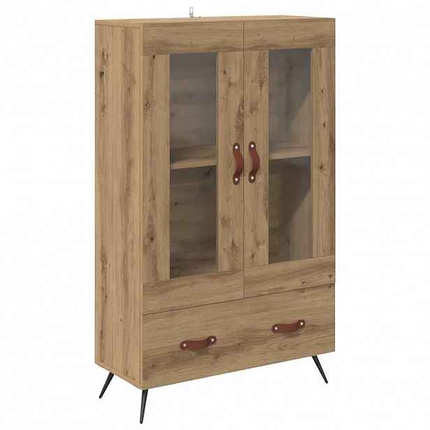 vidaXL Vysoký bufet Artisanový dub 69,5 x 31 x 115 cm