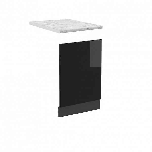 Vicco PŘEDNÍ PANEL R-Line Černý vysoký lesk 45 cm , PD Mramor