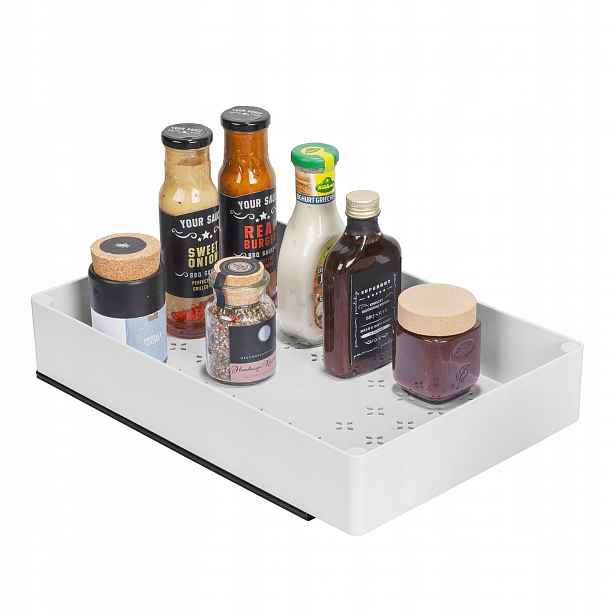 Výsuvný Kuchyňský Organizér Plast 40-70X27X8 5 CM Bílý