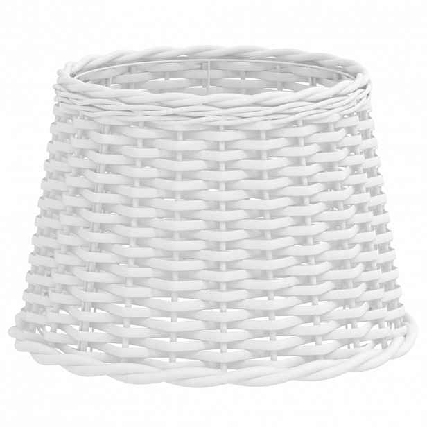vidaXL Stínidlo lampy bílé Ø 40 x 26 cm proutěné