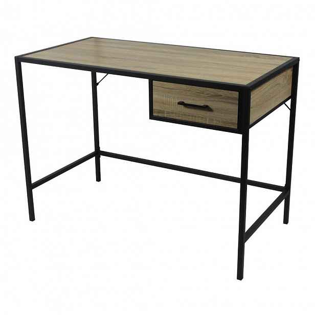 Schreibtisch In Naturfarben/schwarz