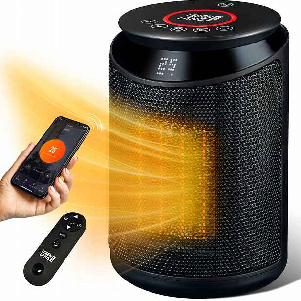 Lebenlang Keramický konvekční ohřívač 2000 W s Wi-Fi a dálkovým ovládáním