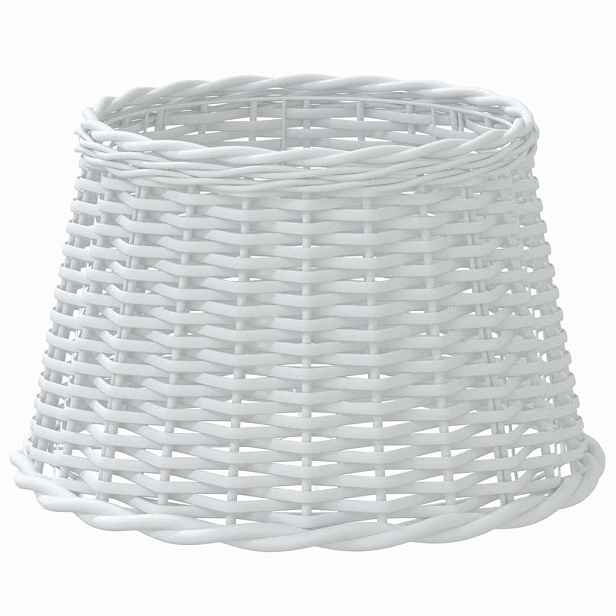 vidaXL Stínidlo lampy bílé Ø 45 x 28 cm proutěné