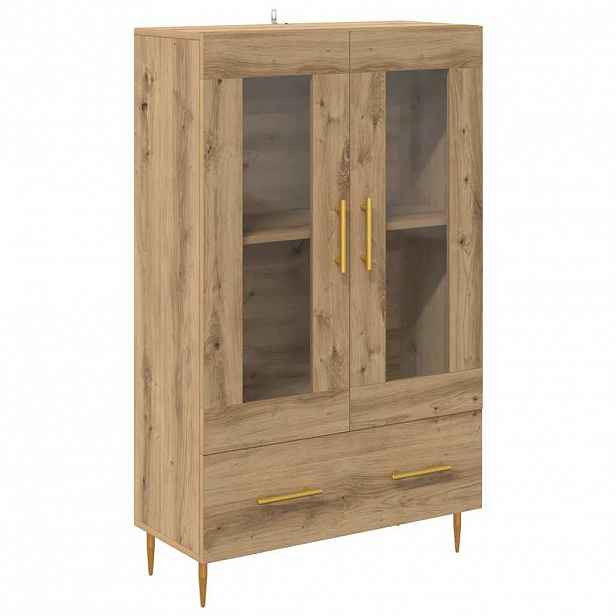 vidaXL Vysoký bufet Artisanový dub 69,5 x 31 x 115 cm