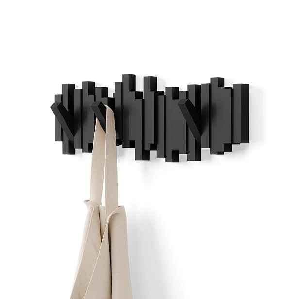 Umbra Sklápěcí nástěnný věšák Sticks, černý