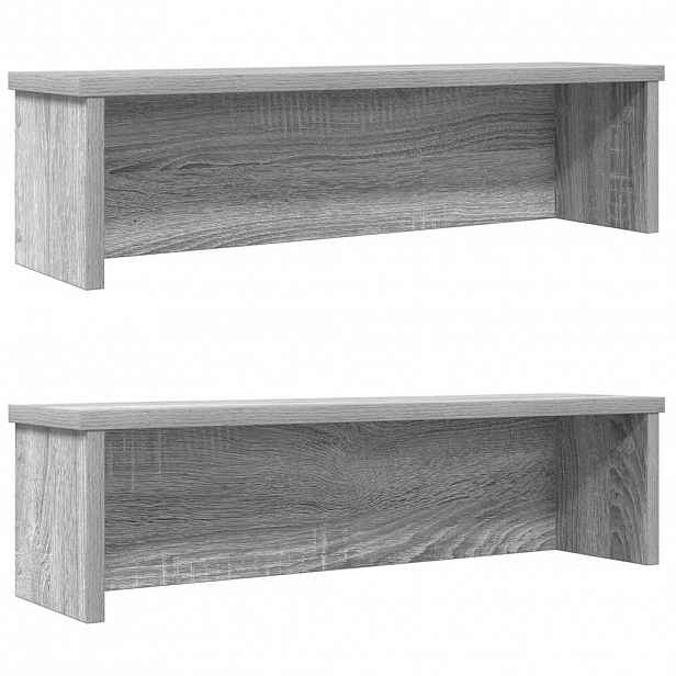 vidaXL kuchyňské regály stohovatelné 2 pcs šedý sonoma 60x15x16 cm