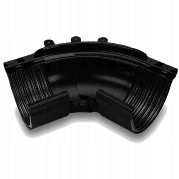 Vnější rohový úhel 100-165° pro okap 135 mm Galeco Ocel Polomat černý