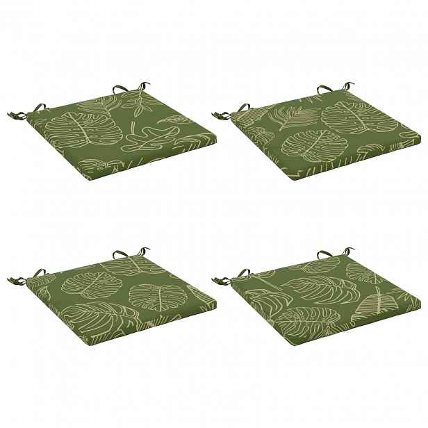 vidaXL Polstry ve 4 kusech SOEST 4 ks 100% polyester Listový design