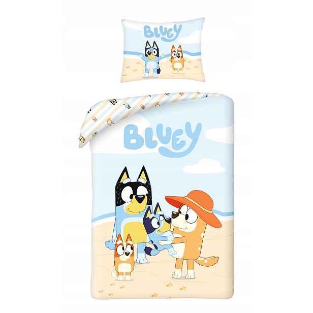 Dětské povlečení Bluey Bingo Pejsci Beach 140 Cm bavlna