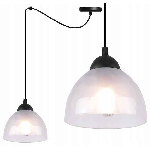 Závěsné Stropní Svítidlo Lustr Pavouk Moderní Černá Bílá Skleněná Loft